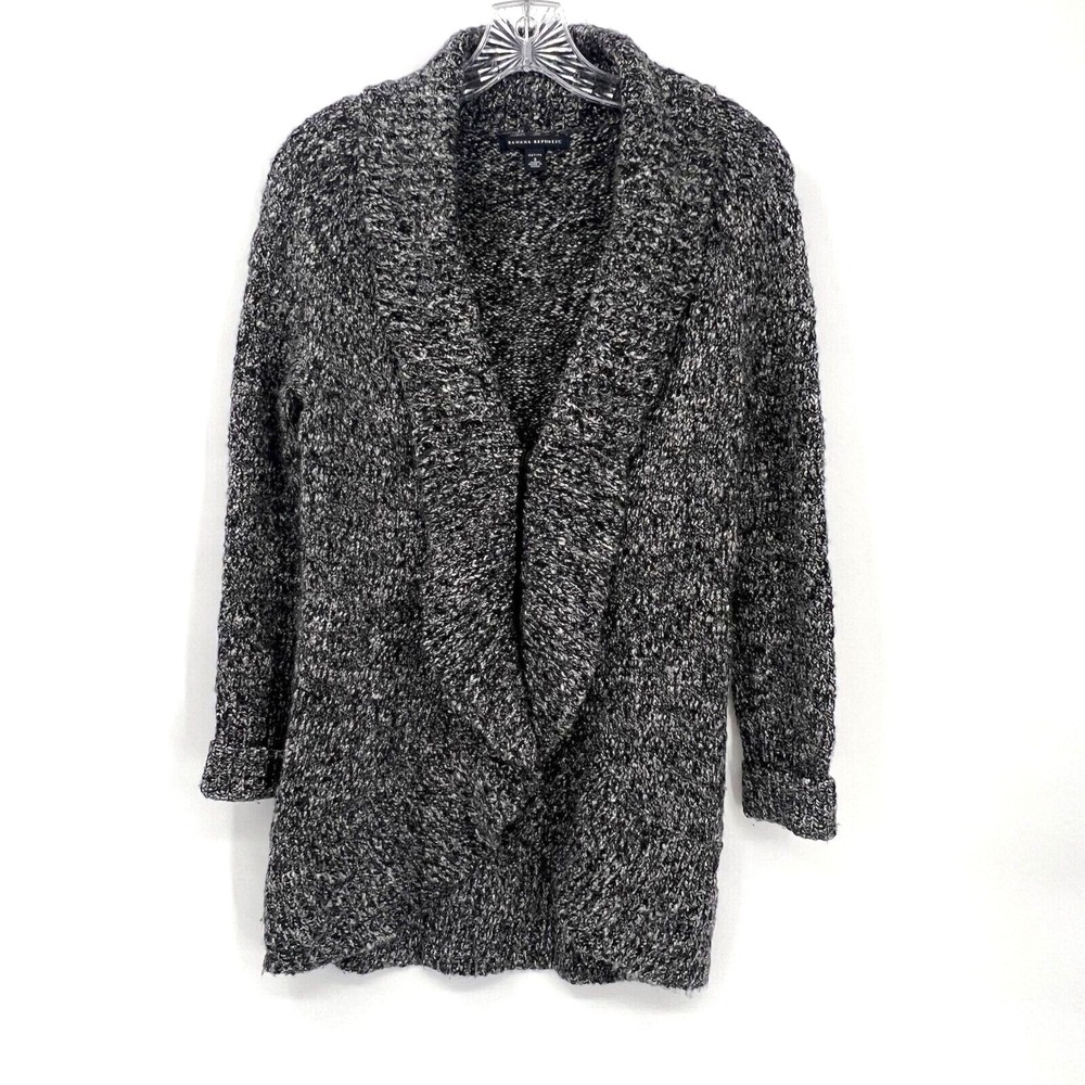 BANANA REPUBLIC Women's Petite Small PS Alpaca/Wool-Blend Shawl-Collar Cardigan